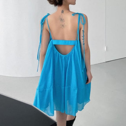 Thin Strap Open Back Shift Sundress