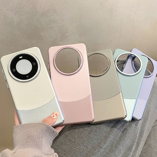 Panel Color Leather Case Faux Phone