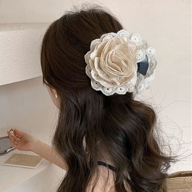 Floral Lace Hair Clamp