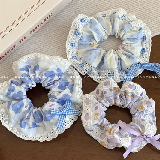 Floral Print Scrunchie