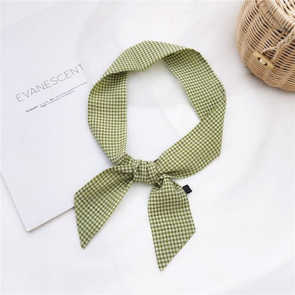 Gingham Narrow Scarf