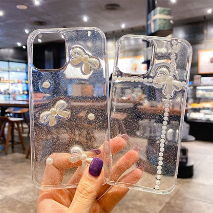 Bow Pearl Faux Phone Case