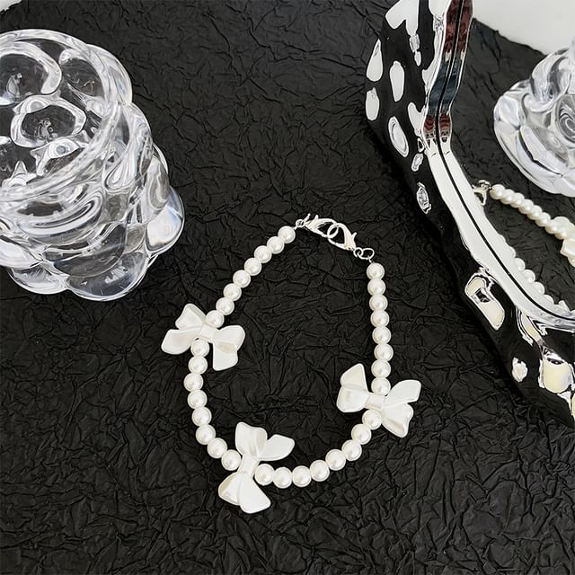 Faux Pearl Phone Strap