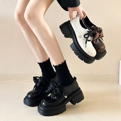 Shoes Lace-Up Derby Platform