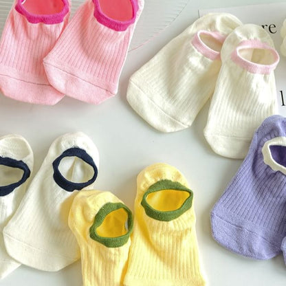 Contrast Trim Socks Set