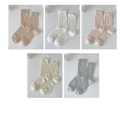 Ruffle Trim Socks Set