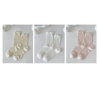 Ruffle Trim Socks Set