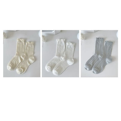 Ruffle Trim Socks Set