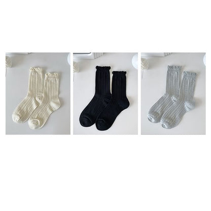 Ruffle Trim Socks Set