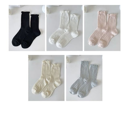 Ruffle Trim Socks Set