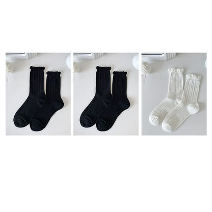 Ruffle Trim Socks Set