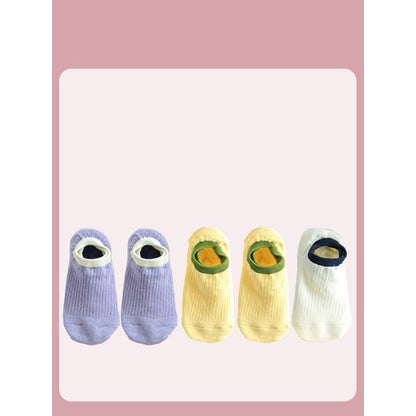 Contrast Trim Socks Set