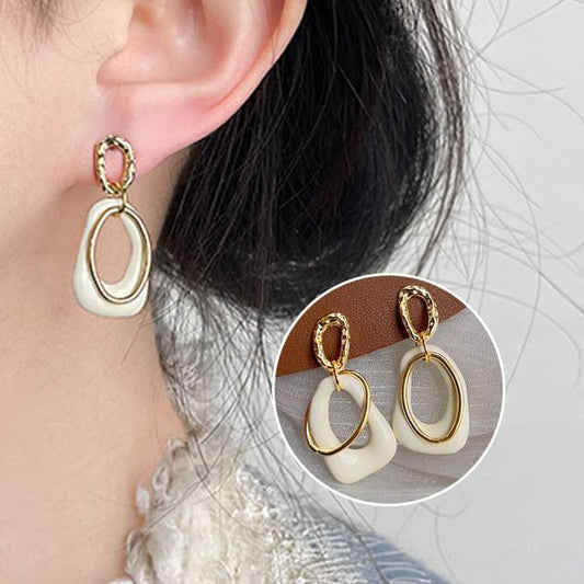 Irregular Hoop Alloy Dangle Earring