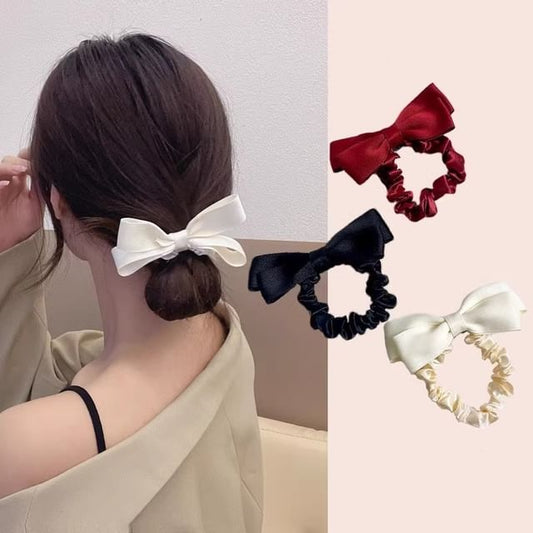 Bow Fabric Scrunchie