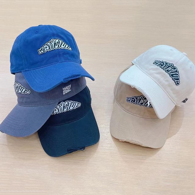 Lettering Cap Embroidered Baseball