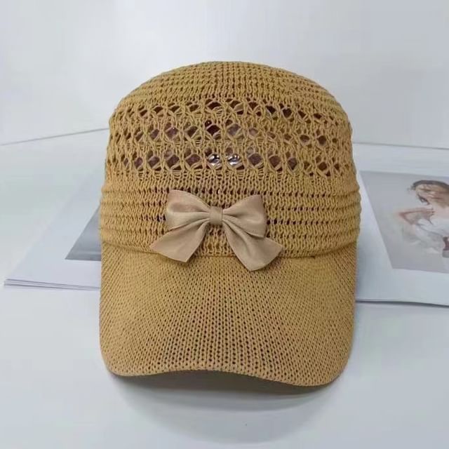 Baseball Woven Cap Bow