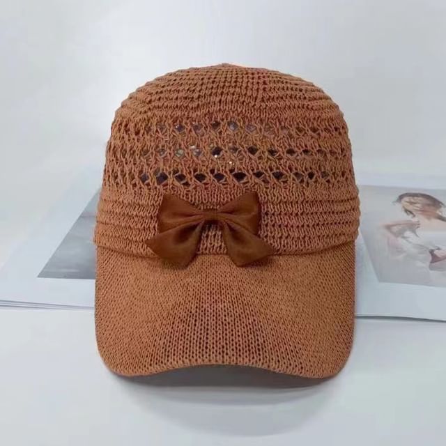 Baseball Woven Cap Bow