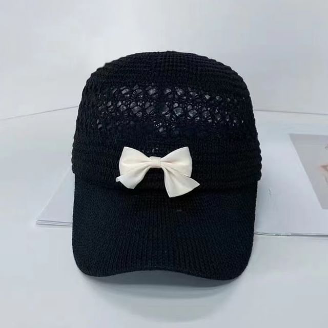 Baseball Woven Cap Bow