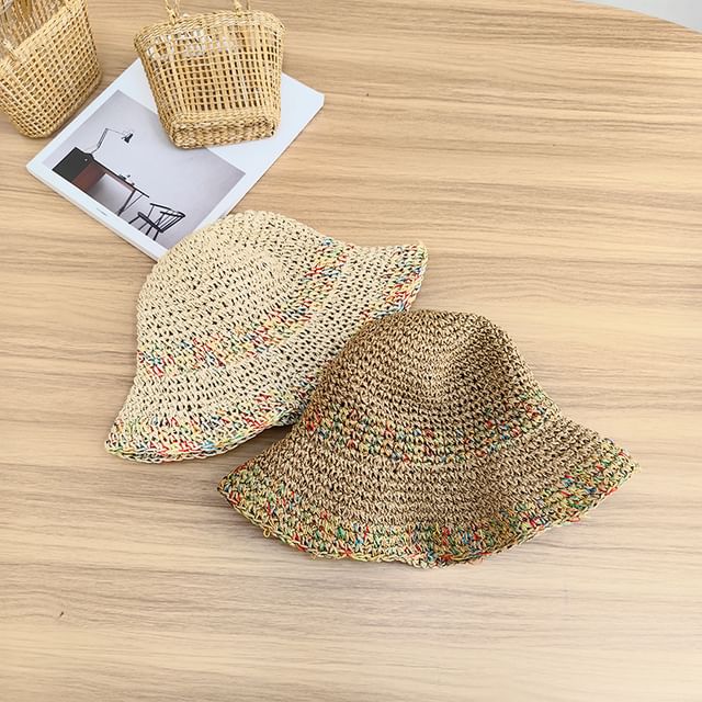 Bucket Hat Straw Melange