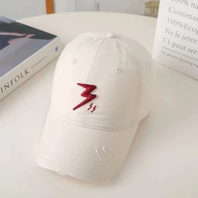 Lightning Embroidered Baseball Cap