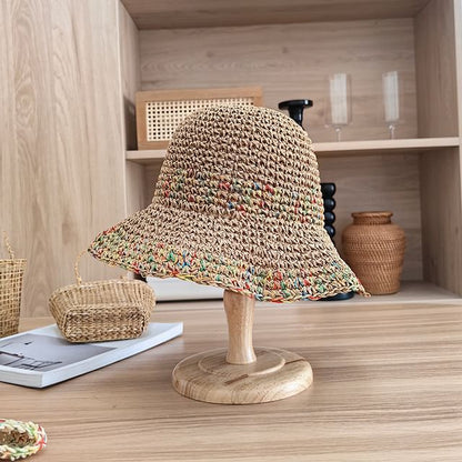 Melange Straw Bucket Hat