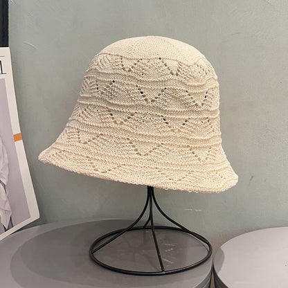 Eyelet Knit Bucket Hat