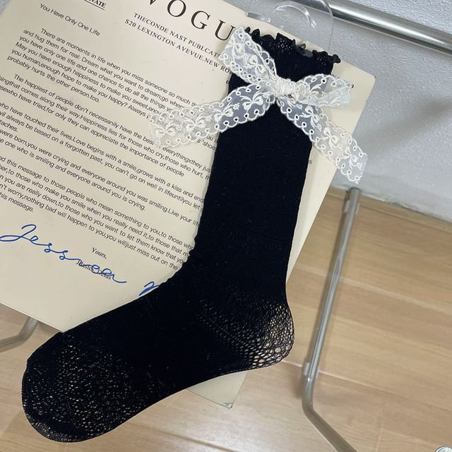 Bow Lace Socks