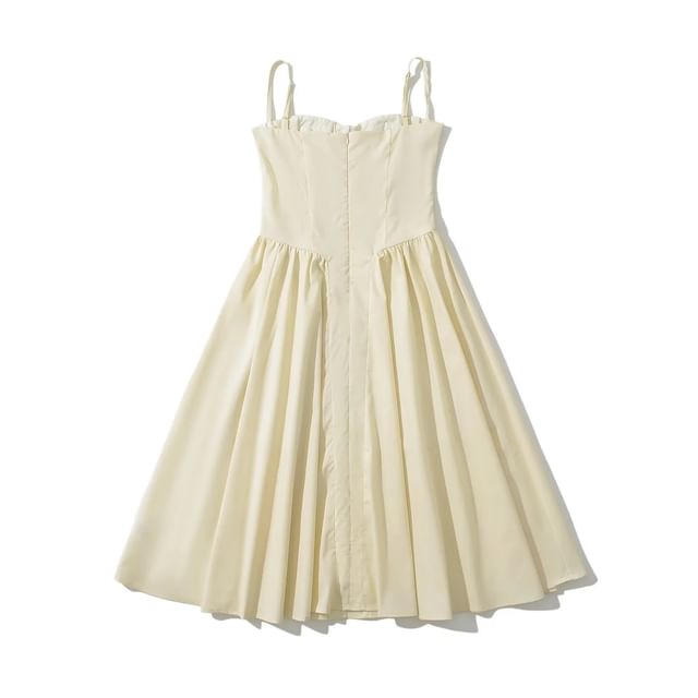 Thin Strap Sweetheart Neckline Simple A-Line Dress