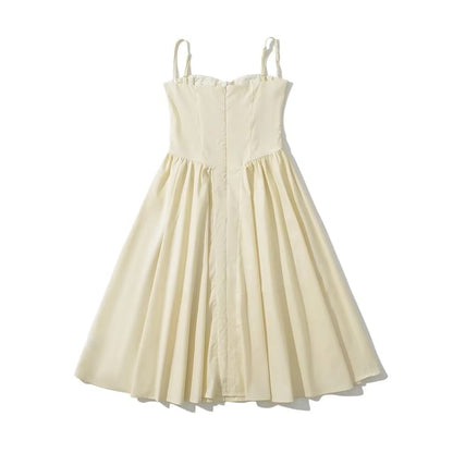 Thin Strap Sweetheart Neckline Simple A-Line Dress