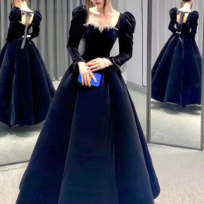 Designs) Gown (Various Evening A-Line Velvet