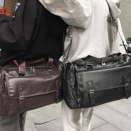 Faux Carryall Multi-Pocket Leather