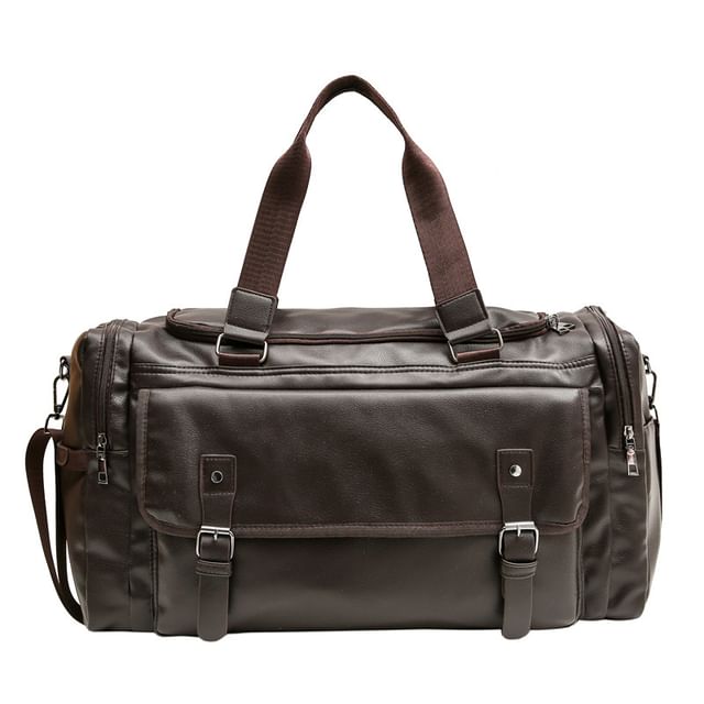Faux Carryall Multi-Pocket Leather