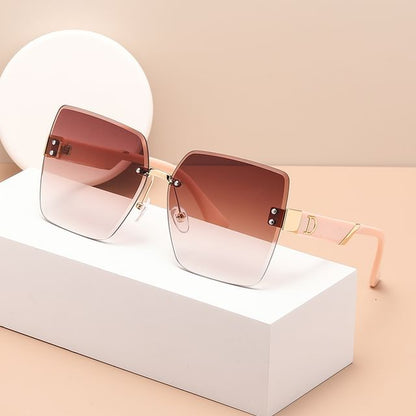 Gradient Square Frameless Sunglasses