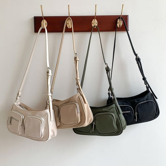 Plain Nylon Crossbody Bag