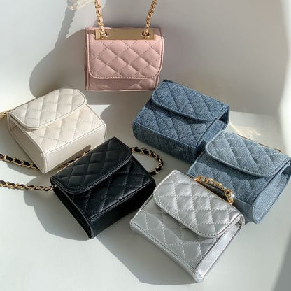 Flap Strap Crossbody Quilted Chain Bag