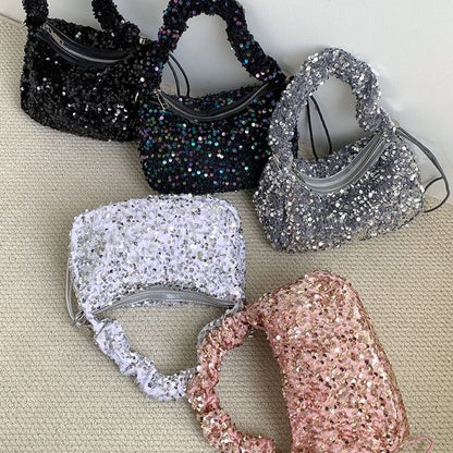 Top Handle Sequin Crossbody Bag