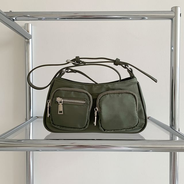 Plain Nylon Crossbody Bag