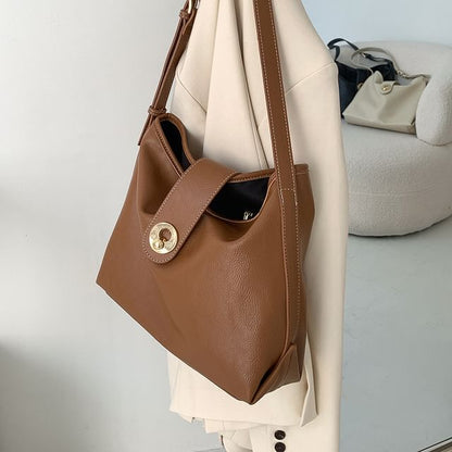 Bag Faux Tote Plain Leather