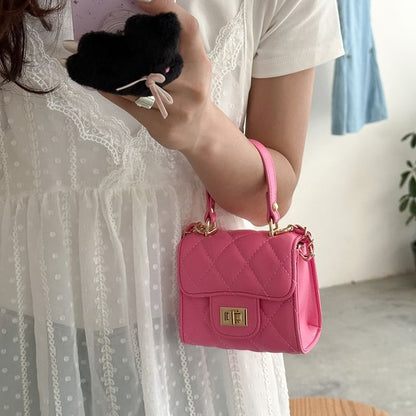 Strap Quilted Flap Chain Crossbody Bag