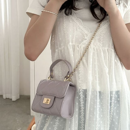 Strap Quilted Flap Chain Crossbody Bag