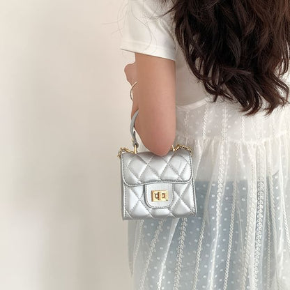 Strap Quilted Flap Chain Crossbody Bag