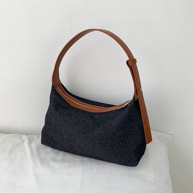 Two Tone Denim Shoulder Bag