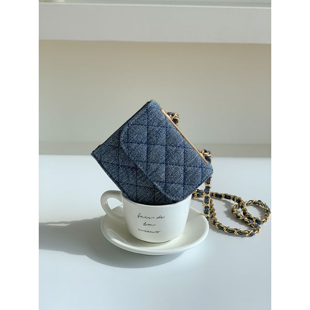 Chain Strap Quilted Flap Crossbody Bag