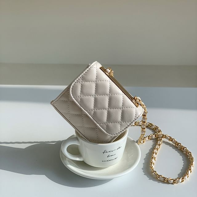 Chain Strap Quilted Flap Crossbody Bag