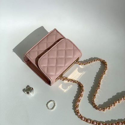 Flap Strap Crossbody Quilted Chain Bag