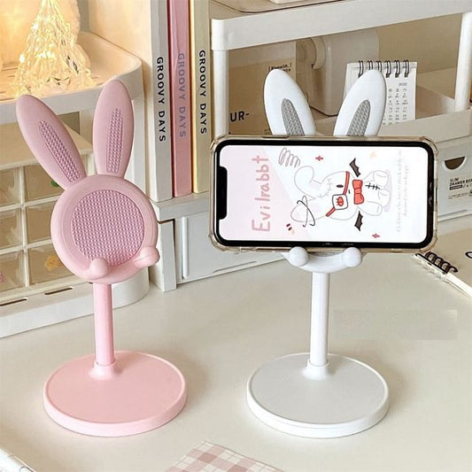 Retractable Rabbit Plastic Desktop Phone Stand