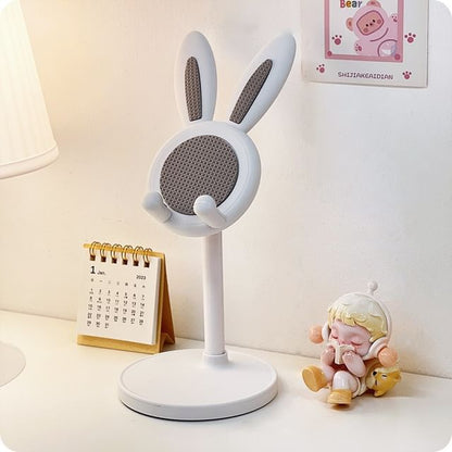 Retractable Rabbit Plastic Desktop Phone Stand