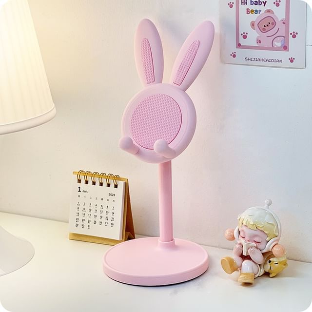 Retractable Rabbit Plastic Desktop Phone Stand
