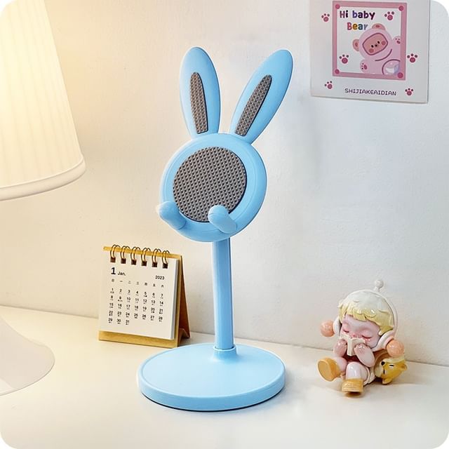 Retractable Rabbit Plastic Desktop Phone Stand