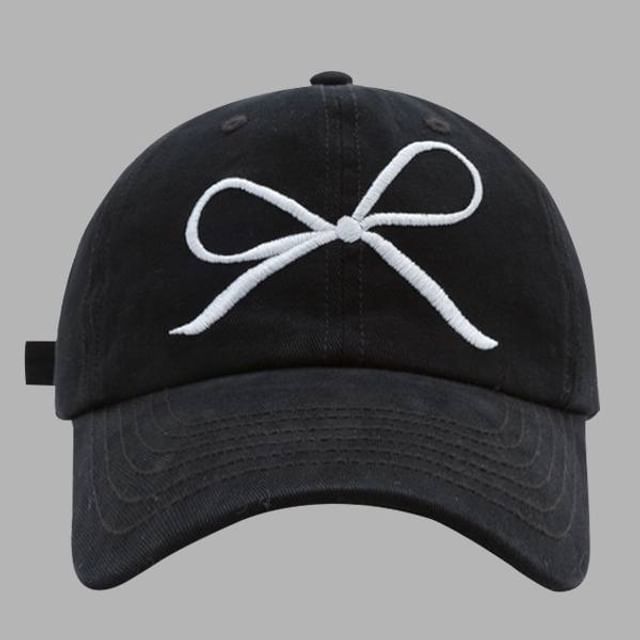 Bow Embroidered Baseball Cap